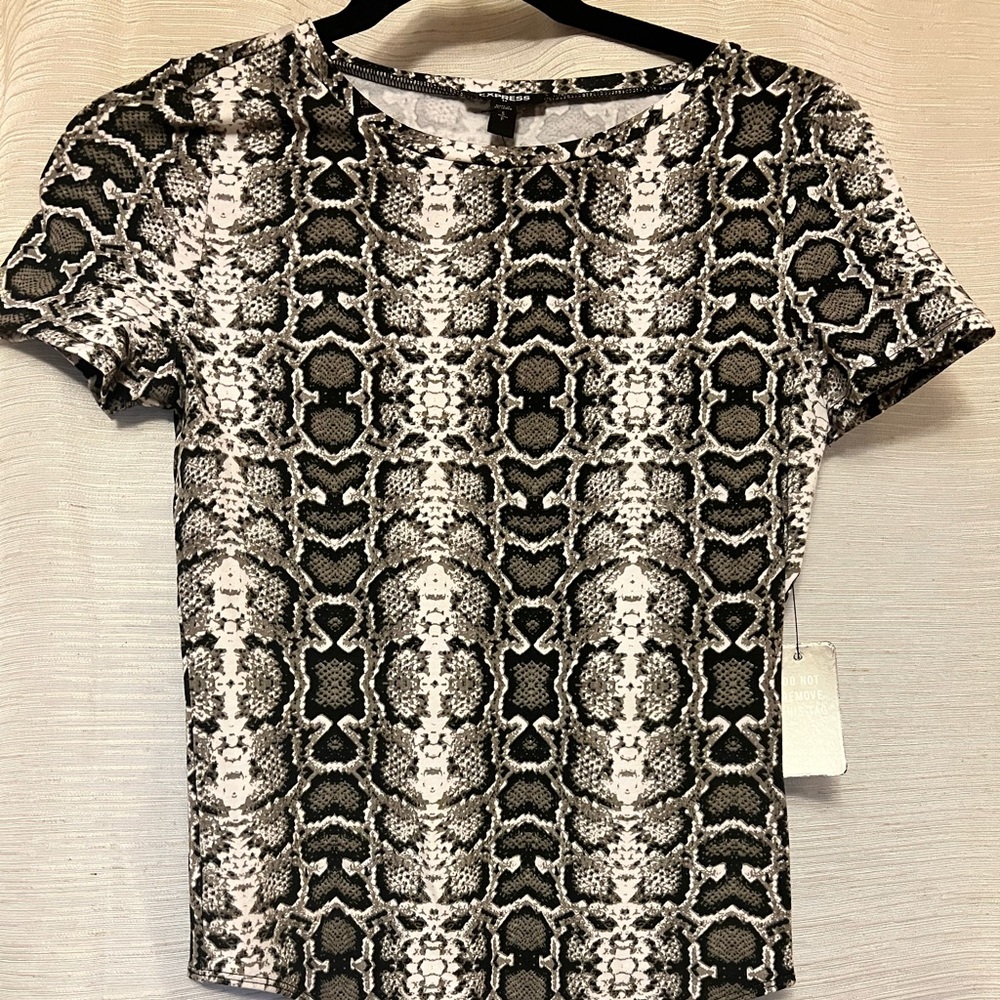 Express snakeskin print bodysuit SZ Small